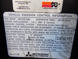 2004 MITSUBISHI LANCER OZ RALLY BLACK 2.0L MT 183857